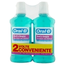 Oral-B Collutorio Denti e Gengive Senza Alcool Menta 2x500 ml